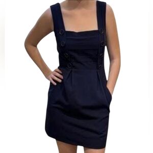 Anthropologie Moulinette Soeurs Navy Blue  Tank Dress Lined w/Pockets sz 10